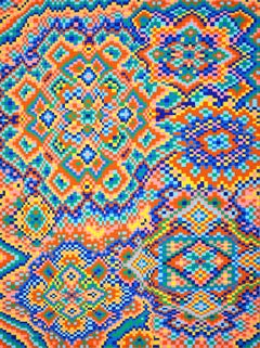 Todd Kelly, "Orange/Blue Grid #3"