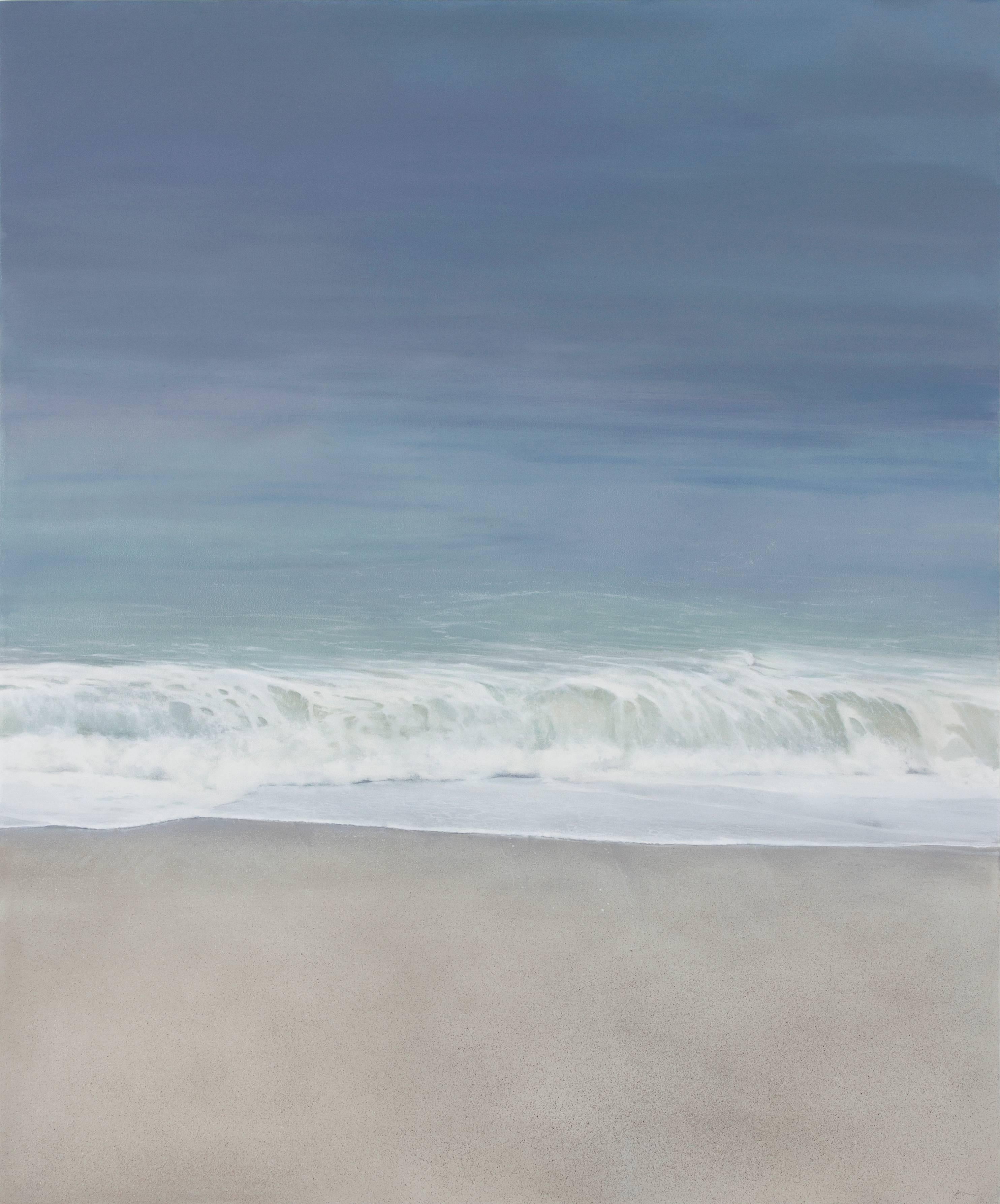 Todd Kenyon Landscape Painting - AMBIENT SURF, waves, beach, coastline, sand, muted colors, photo-realism