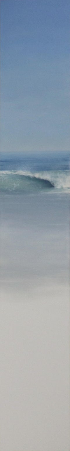 LATITUDE, wave crashing, waterscape, photo-realism, shades of blue, ocean 