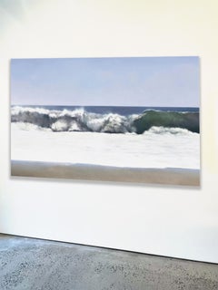 Photorealistic Ocean Painting, Surf and Sand by Todd Kenyon