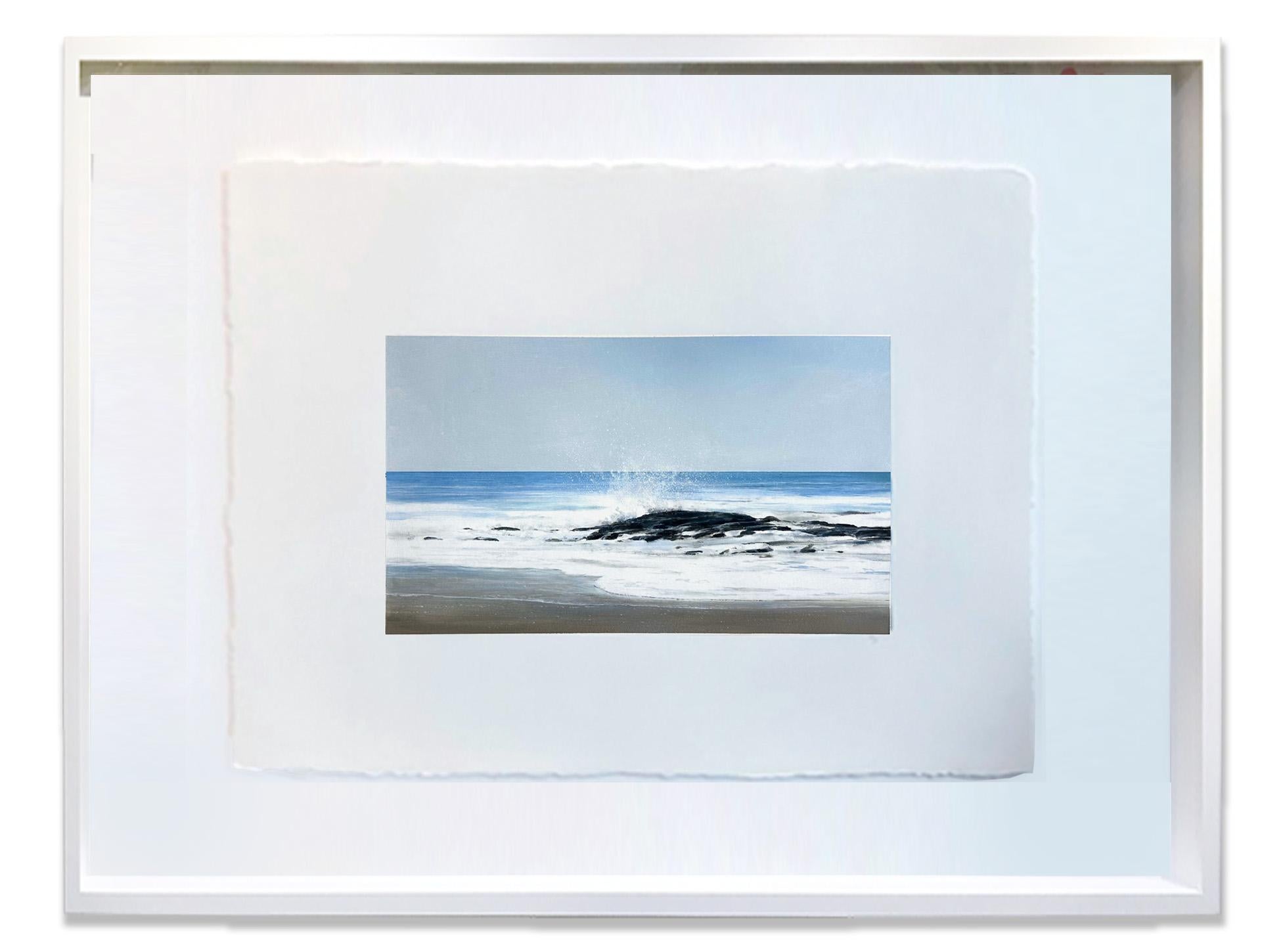 Fotorealistische Ozeanstudie, Öl auf Gessoed-Papier, Montauk von Todd Kenyon im Angebot 6