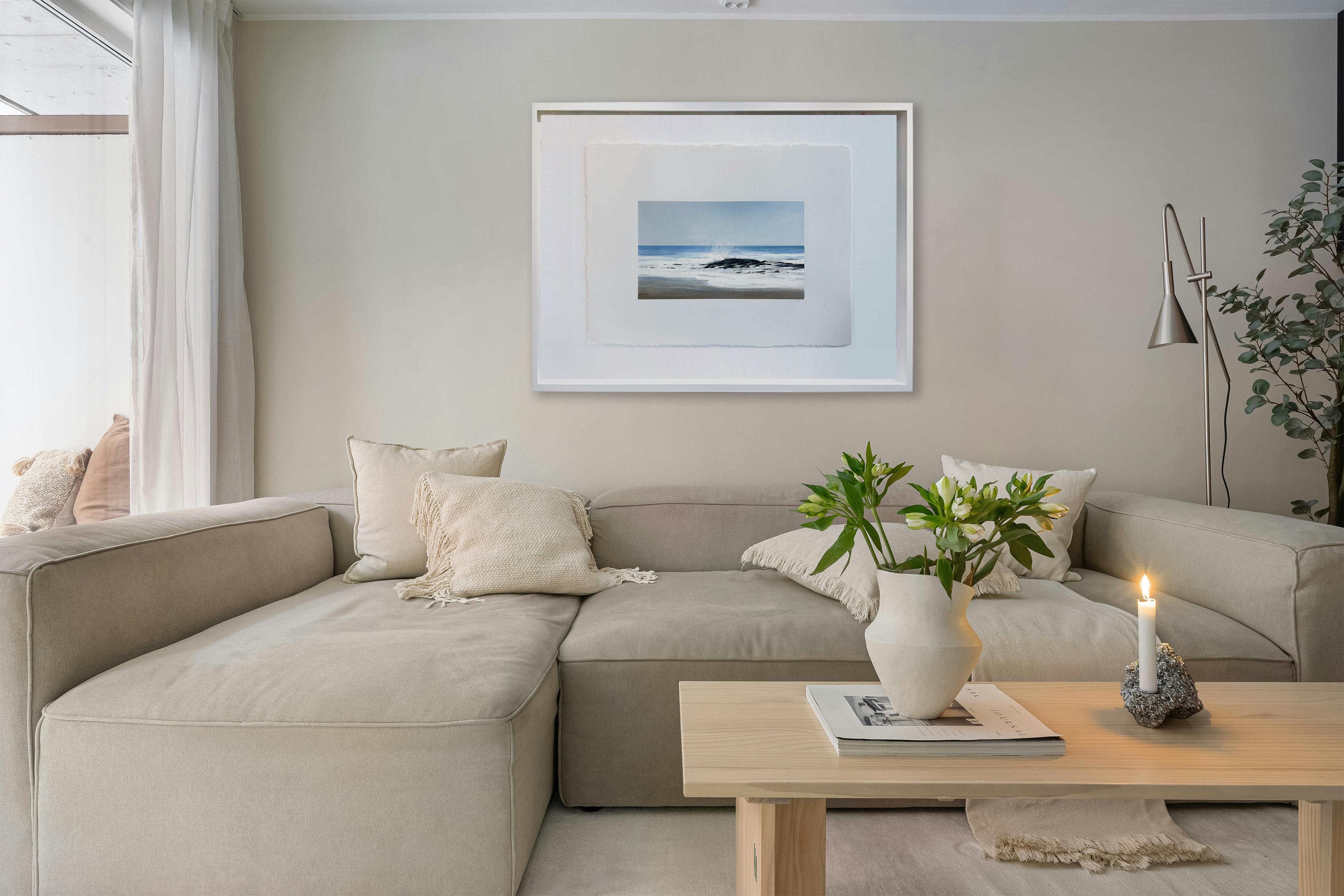 Fotorealistische Ozeanstudie, Öl auf Gessoed-Papier, Montauk von Todd Kenyon im Angebot 7