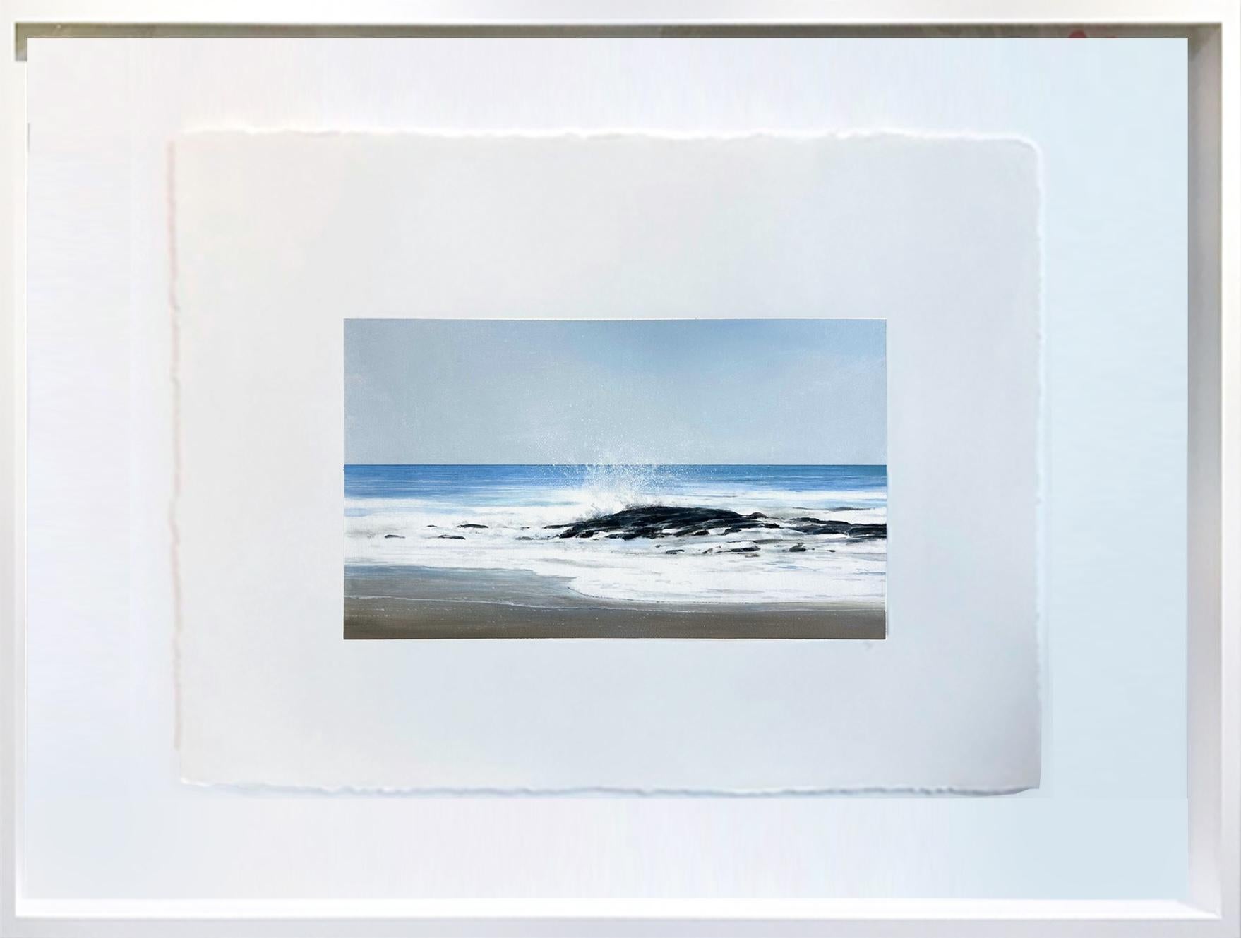 Studio oceanico fotorealistico Olio su carta gesso, Montauk di Todd Kenyon