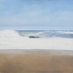 STRAND, small wave, sandy beach, blue sky, photo-realism, white crest of wave
