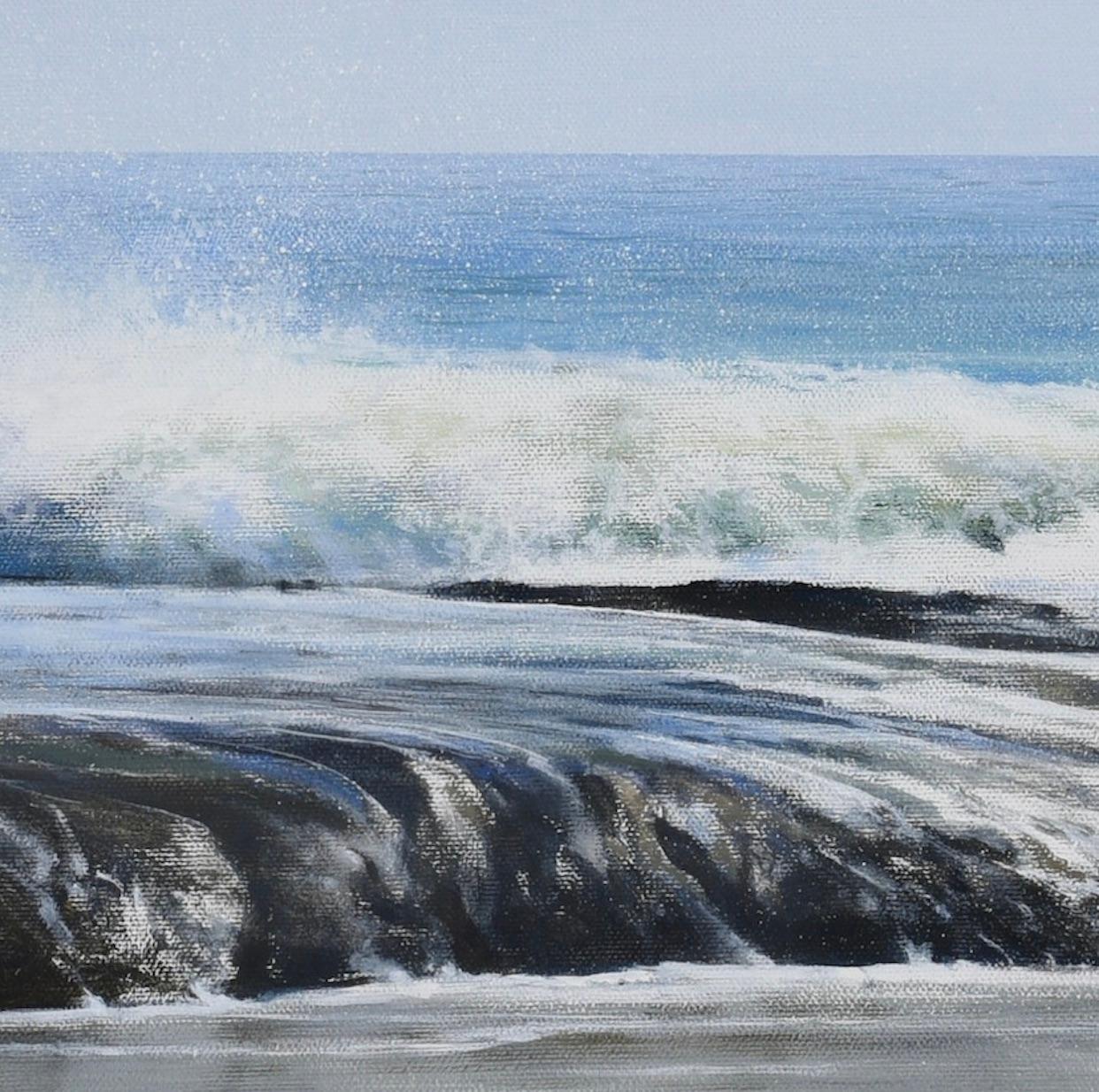 Hana Blue Ocean Surf by Todd Kenyon -   Print on Canvas For Sale 1