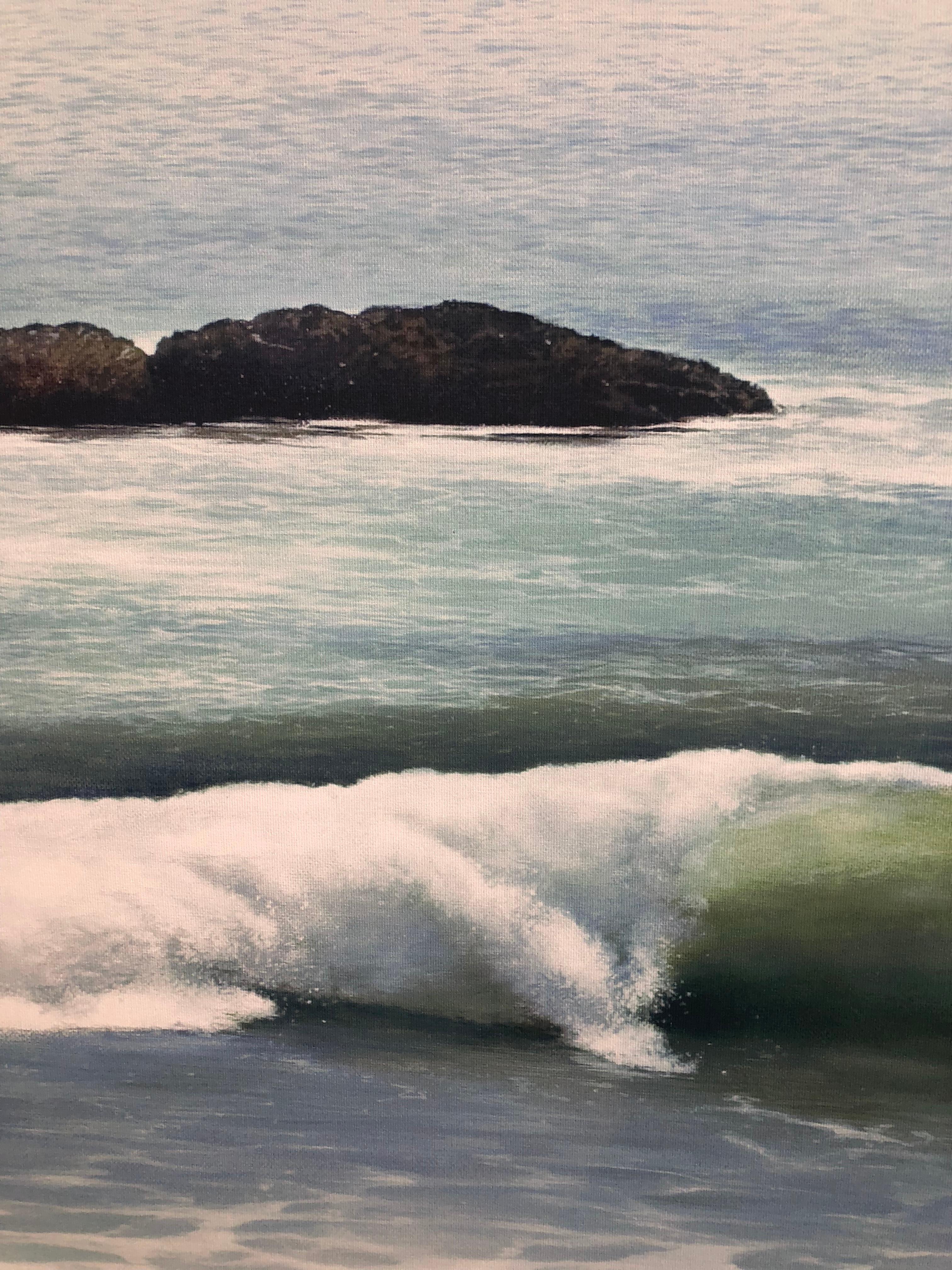 Victoria Beach Blue Coastal Ocean by Todd Kenyon -  Print on Canvas For Sale 1