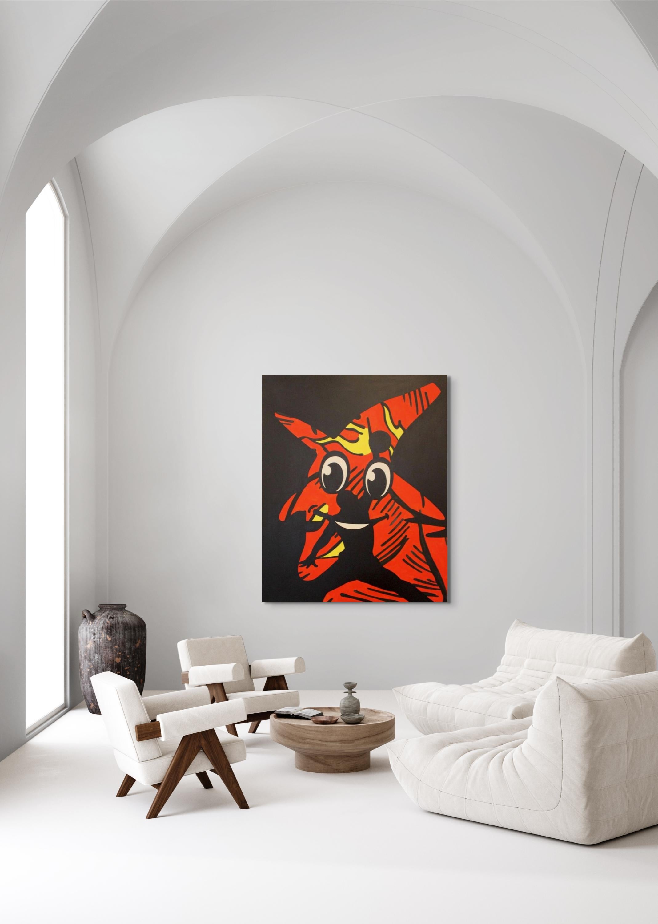 Heiße Strähne (Grau), Abstract Painting, von Todd Lambeth