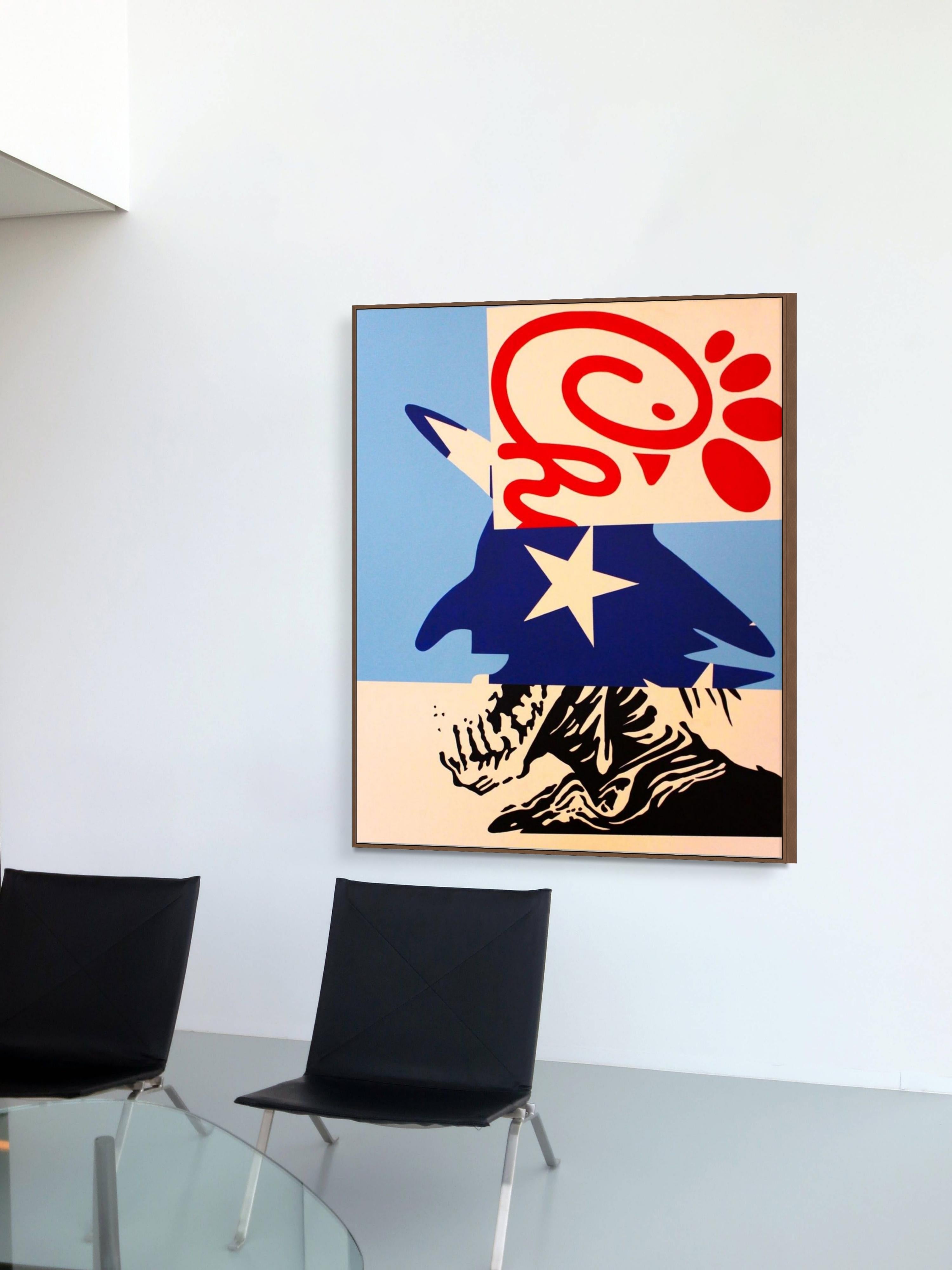Patriot Games - Abstract Painting Grigio di Todd Lambeth