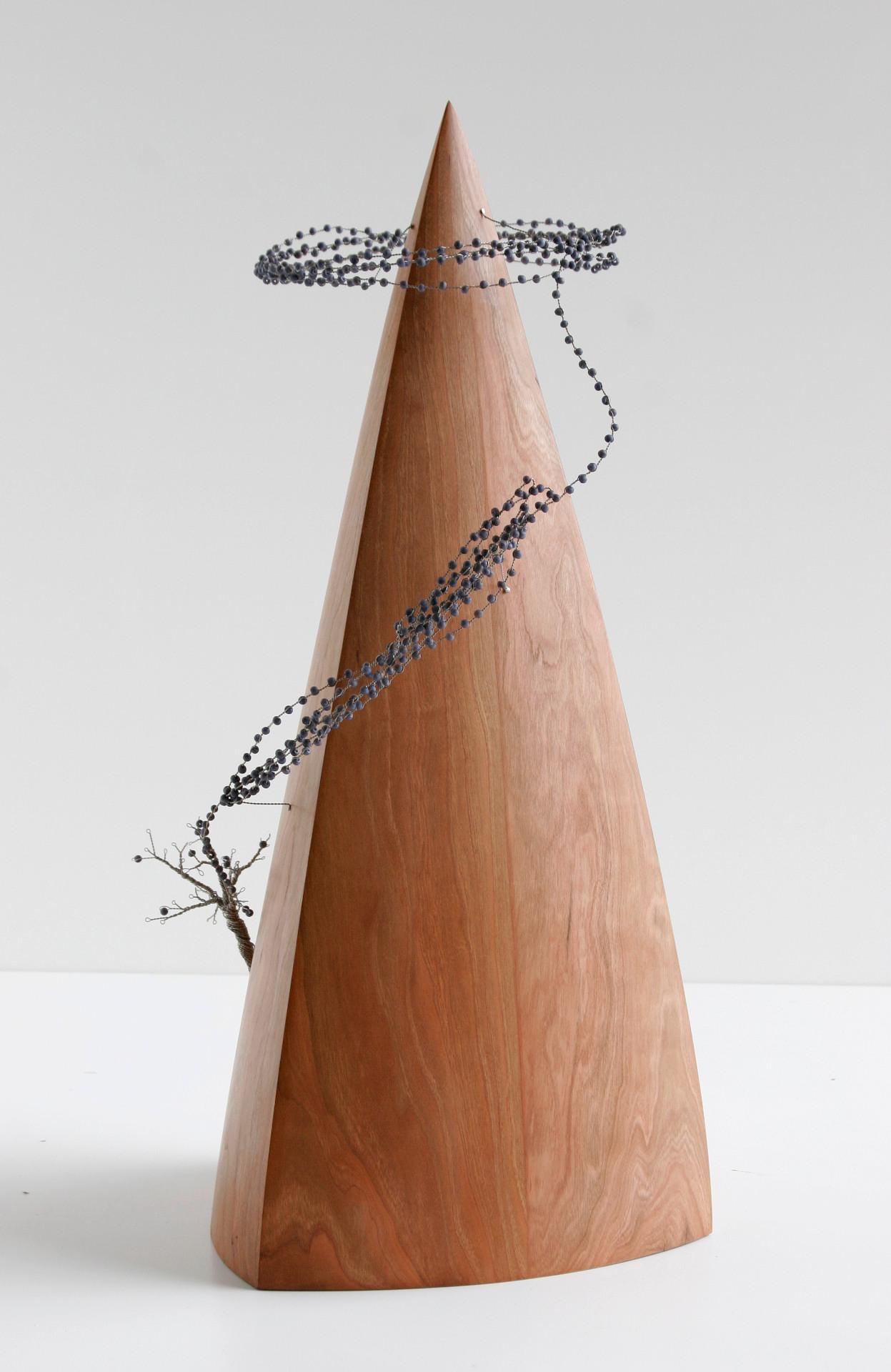 De une murmure à une tempête, sculpture contemporaine originale en bois et fil de fer
24