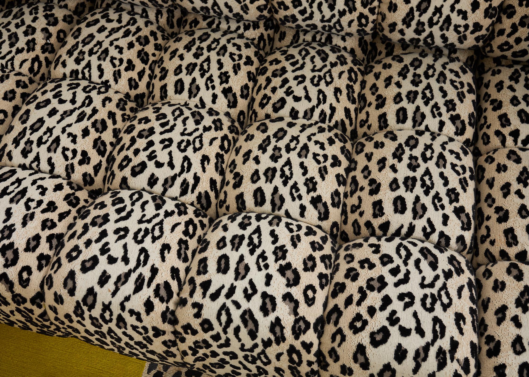 Todd Merrill Custom Sectional Sofa with Schumacher Snow Leopard For Sale 8