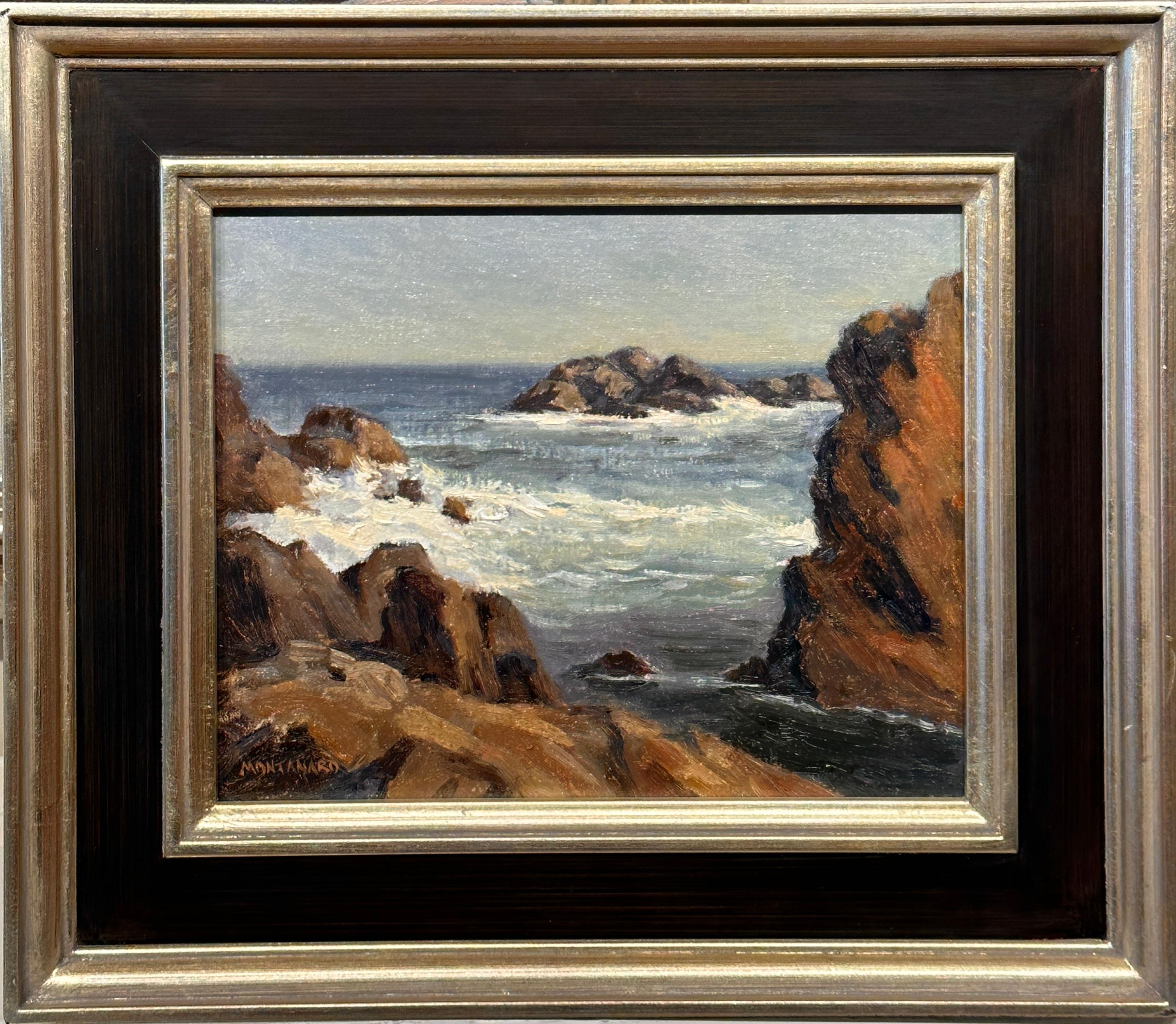 Dipinto in loco sulla costa posteriore di Gloucester, MA da Todd Montanaro.   8x10 pollici; 12 3/4 x 14 3/4 pollici con cornice.

Informazioni sull'artista: Todd è cresciuto nel Rhode Island e ha iniziato a disegnare e dipingere fin da piccolo. Oggi