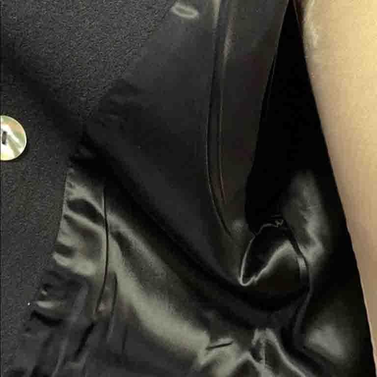 Giacca con maniglia in crepe nera di Todd Oldham in vendita 10