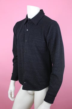 Todd Oldham Black Lurex Men's Button Up, c. 90's, Size M