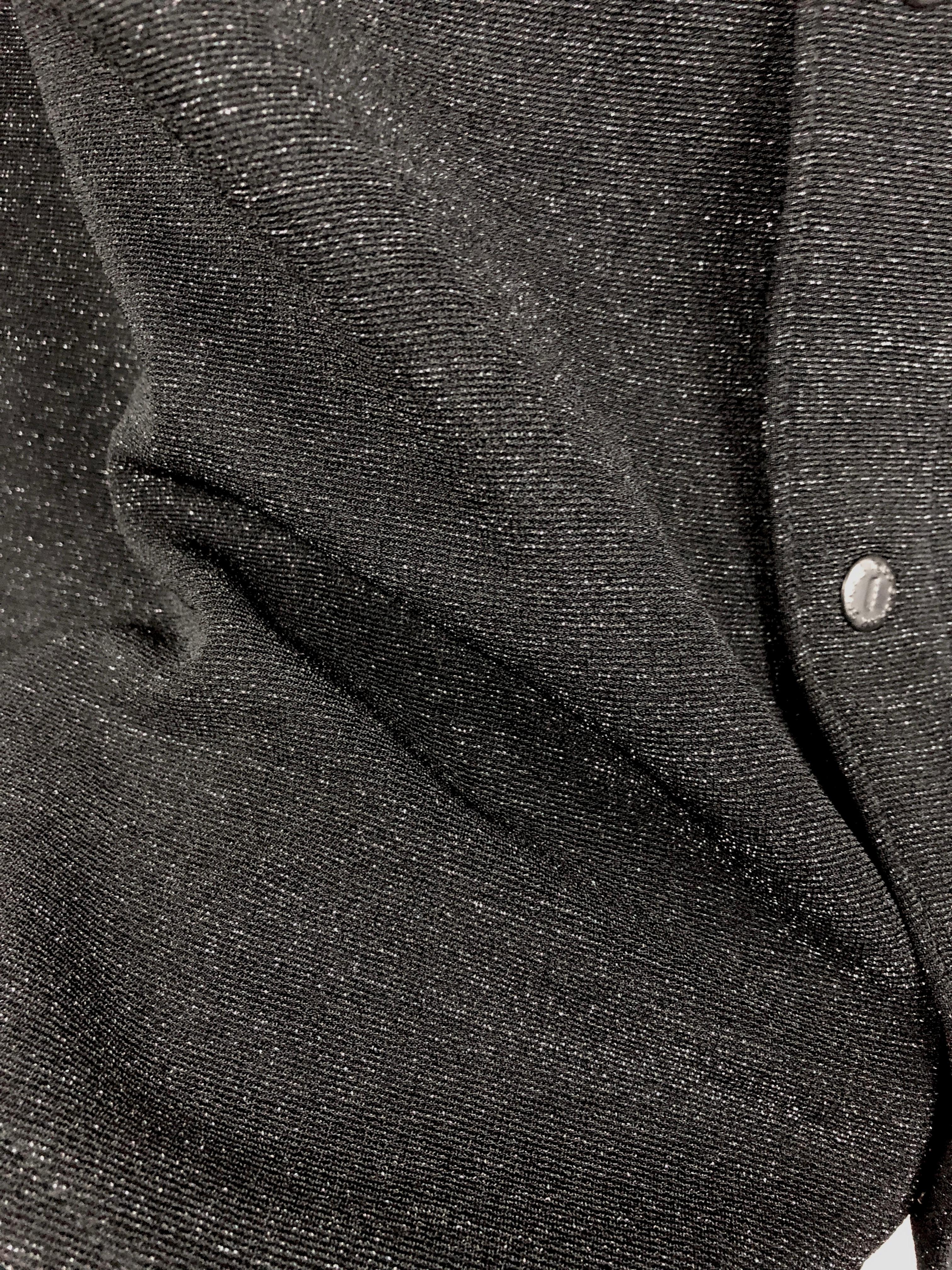 Todd Oldham Black Lurex Men's Button Up, c. 90's, Size M For Sale 5