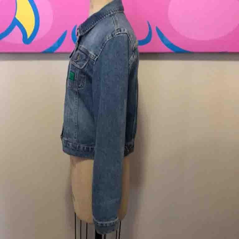 Todd Oldham Jeans TO2 Blue Denim Jacket In Good Condition For Sale In Los Angeles, CA