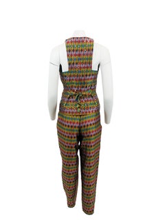 Todd Oldham Conjunto de chaleco y pantalón de seda Arlequín S/S 1993