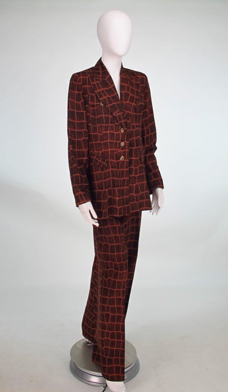 Todd Oldham Silk Animal Print Trouser Set 1990s For Sale at 1stDibs ...