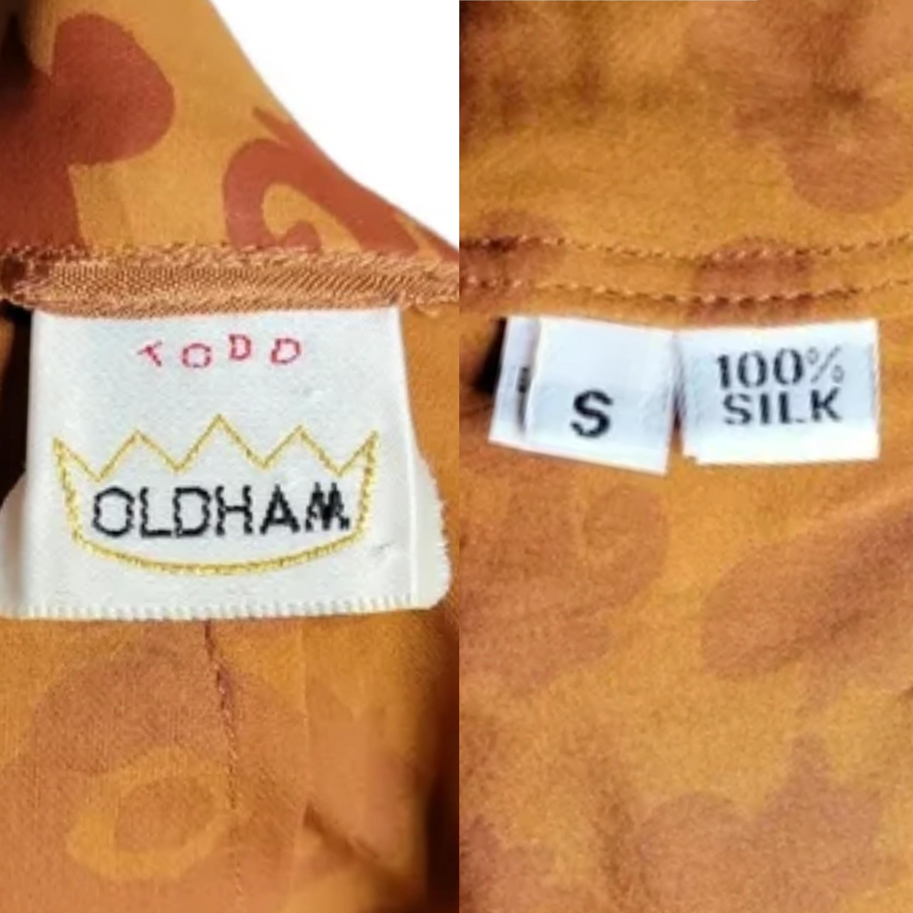 Todd Oldham Pantaloni di seta Palazzo a gamba larga stile Suzani Stampa Vintage anni '90 S in vendita 4