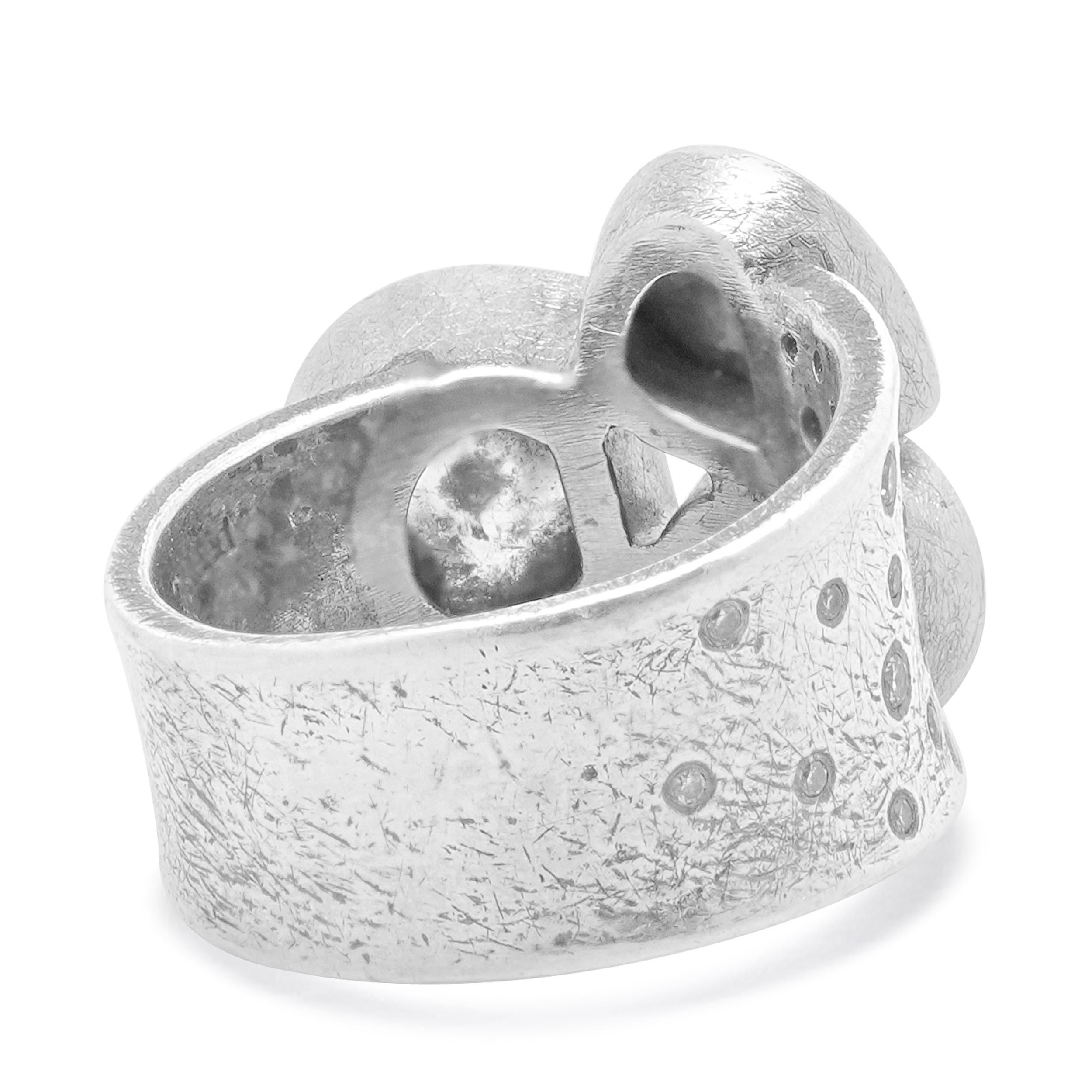 Todd Reed Bague en palladium avec diamant multicolore taille fantaisie Excellent état - En vente à Scottsdale, AZ