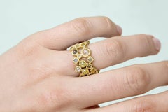 Todd Reed Rose Cut and Rough Diamond Large Eternity Band Ring