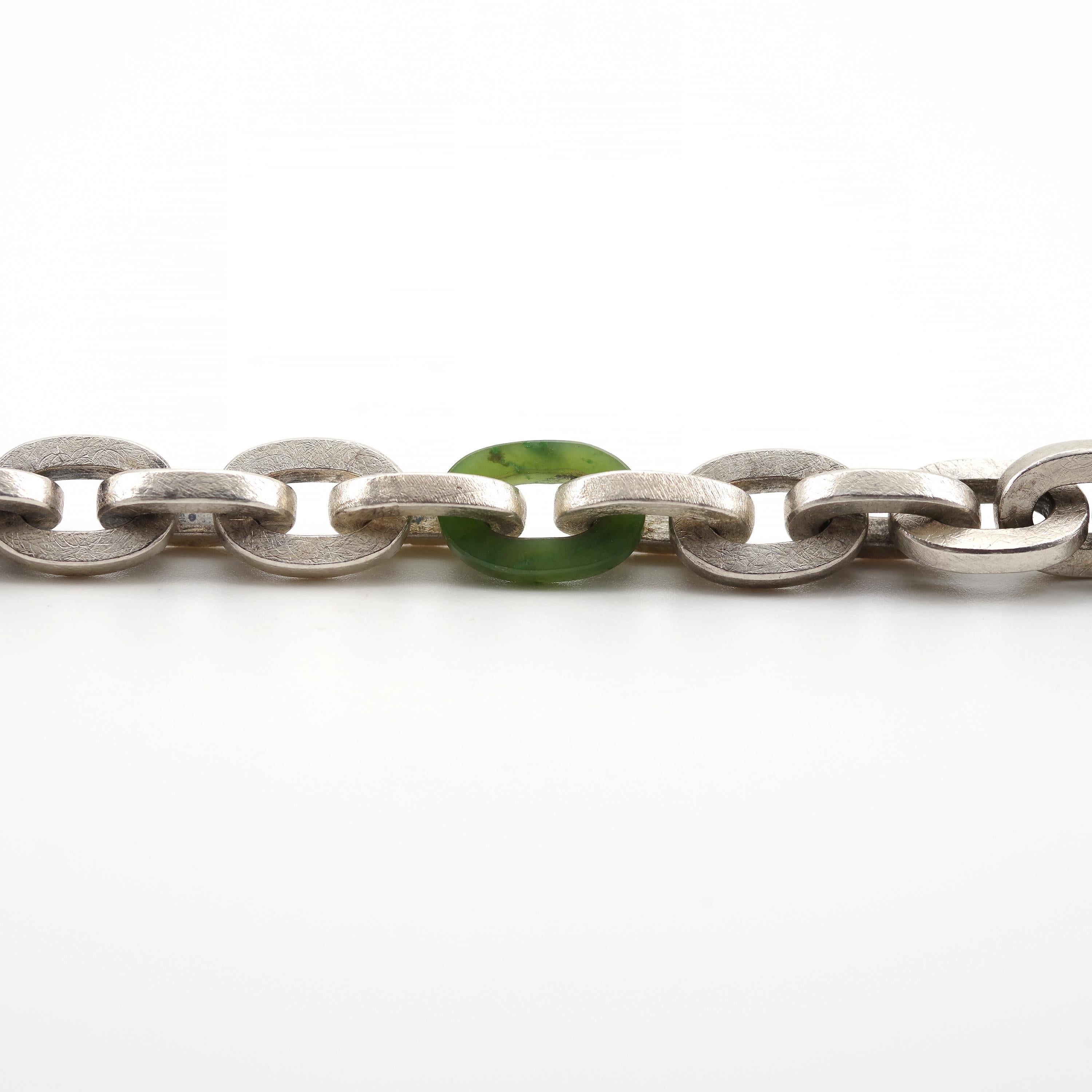 mens silver link bracelet