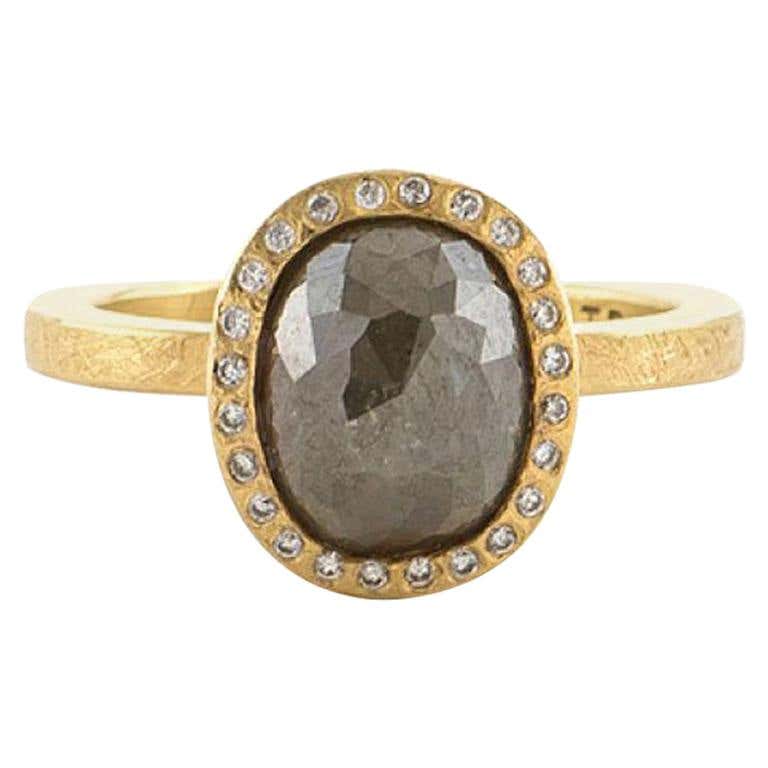 Todd Reed Raw Diamond Gold Ring For Sale at 1stDibs