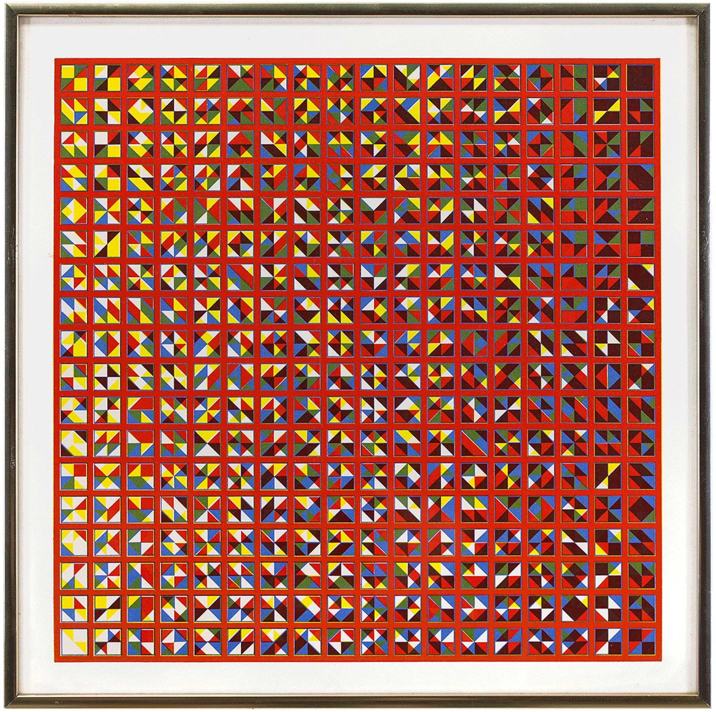 Todd Smith Abstract Print - Square Variables IX