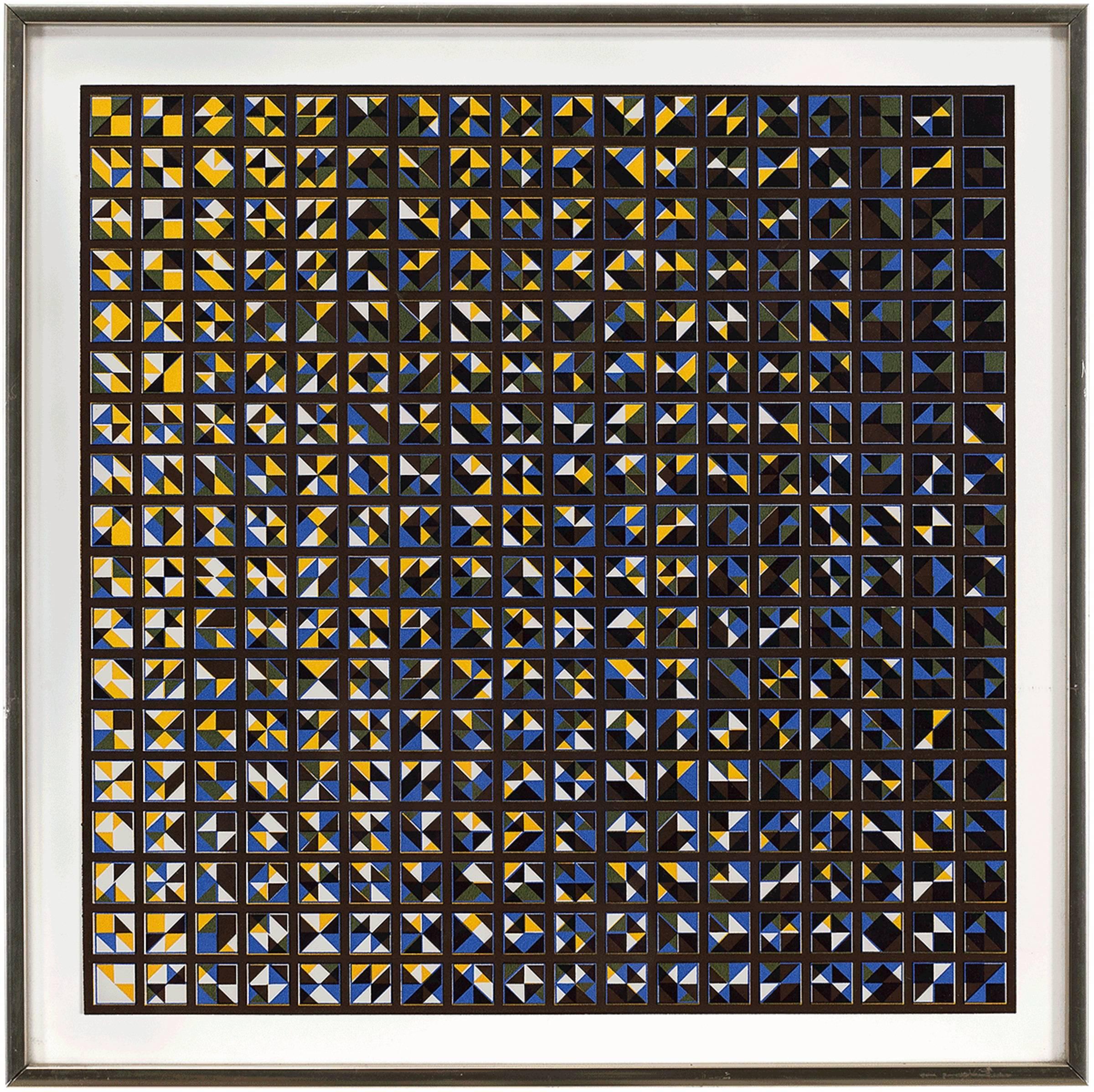 Todd Smith Abstract Print - Square Variables VI