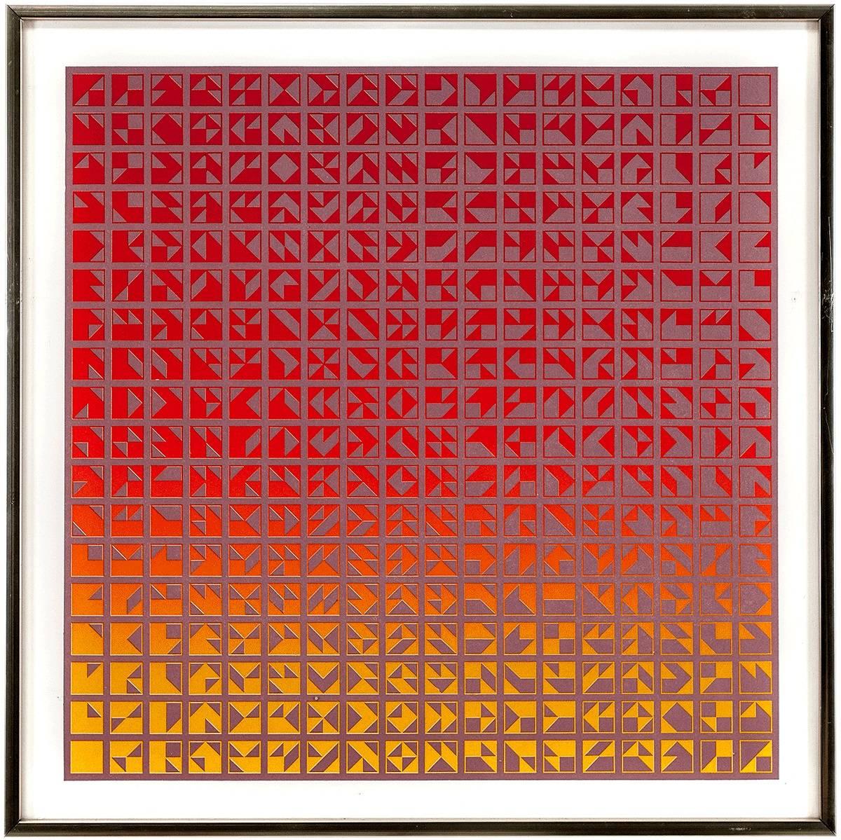 Todd Smith Abstract Print - Square Variables XII