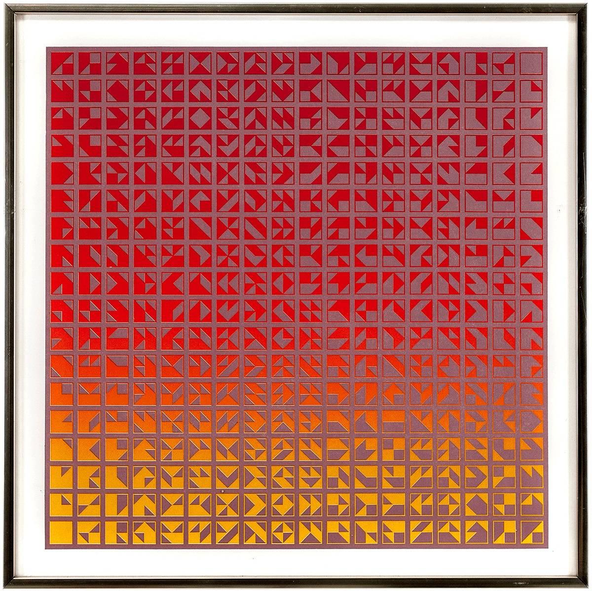 Todd Smith Abstract Print – Square Variables XII