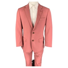 TODD SNYDER Size 40 Rose Wool Notch Lapel Suit