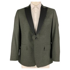 TODD SNYDER Size 42 Regular Charcoal Black Wool Sport Coat