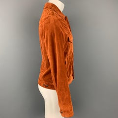 TODD SNYDER Size M Brick Leather Trucker Jacket