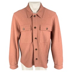 TODD SNYDER Size M Rose Textured Wool Blend Shirt Jacket Long Sleeve Shirt