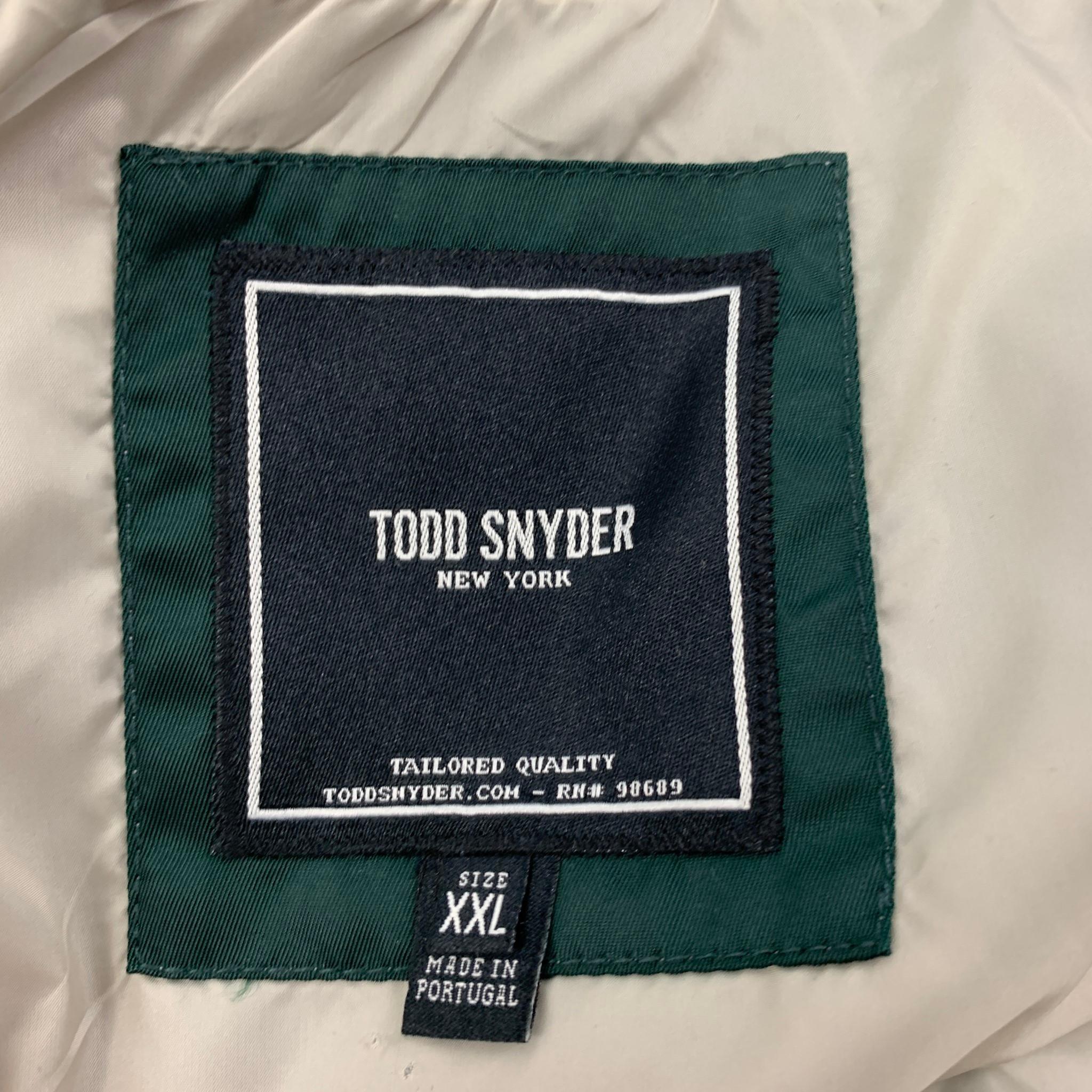 Men's TODD SNYDER Size XXL Green Polyamide Jacket