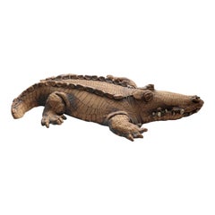 Todd Warner Sculpture of a Terracotta Alligator