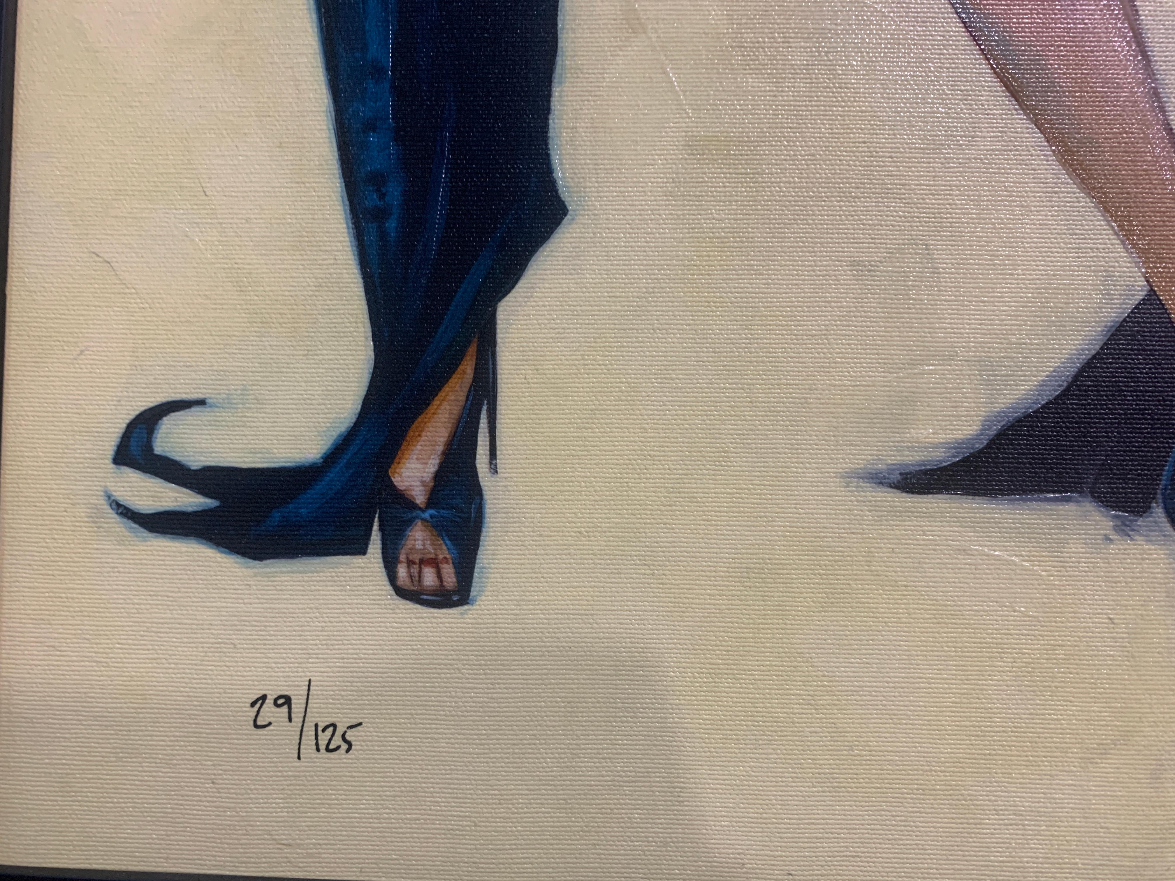 Así que a por vino - Figurative Print Gris de Todd White