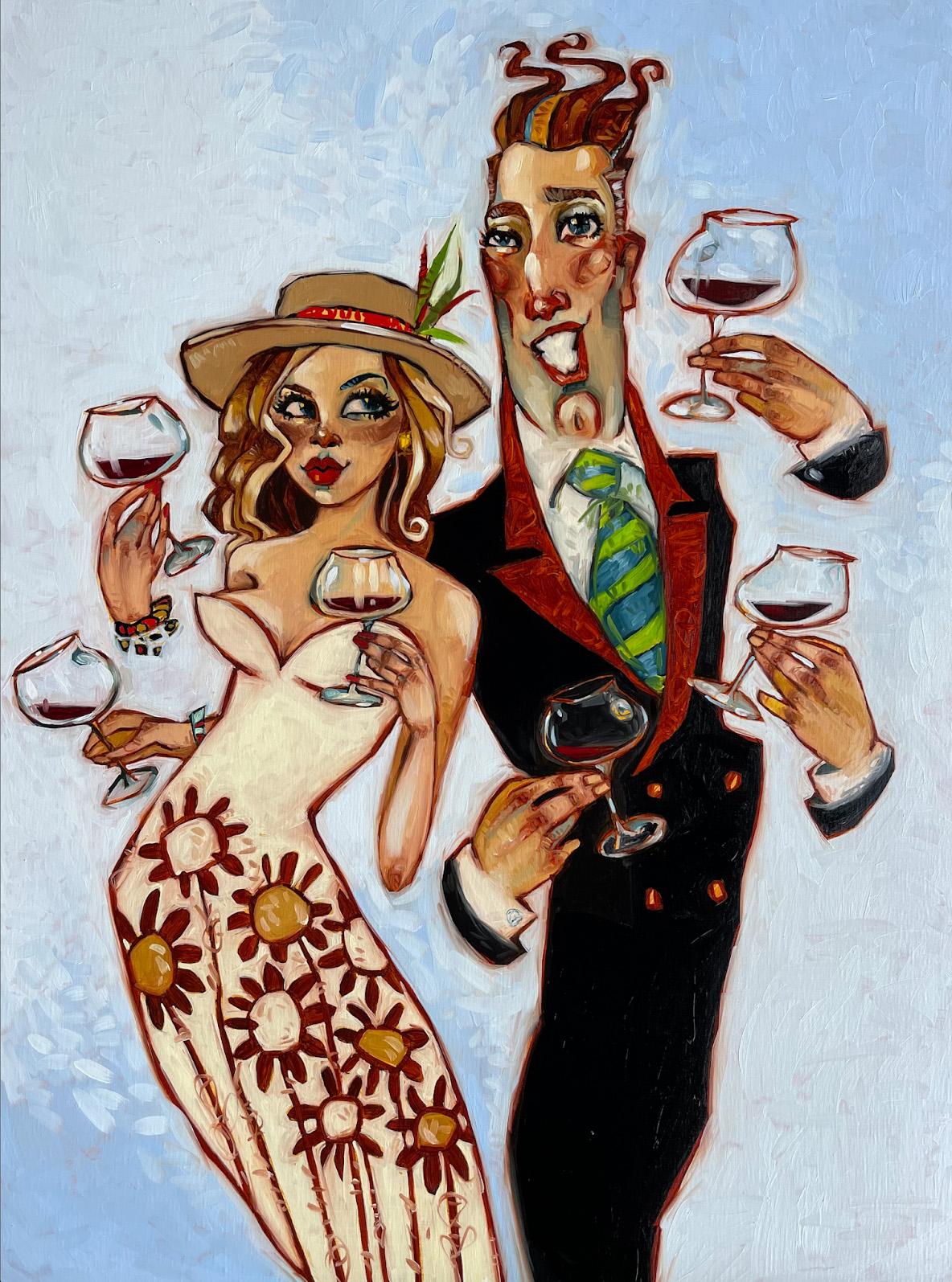 Todd White Figurative Print - We Love To Drink