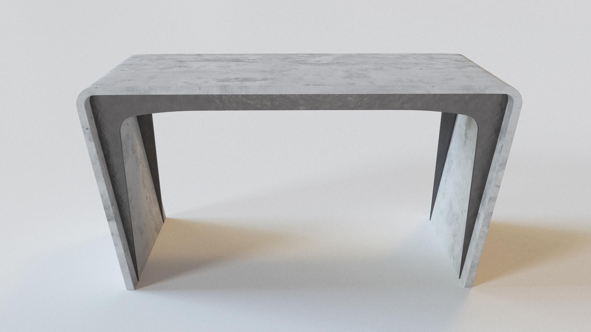 Modern Todos Coffee Table, Concrete Canvas and Metal, by Neal Aronowitz For Sale