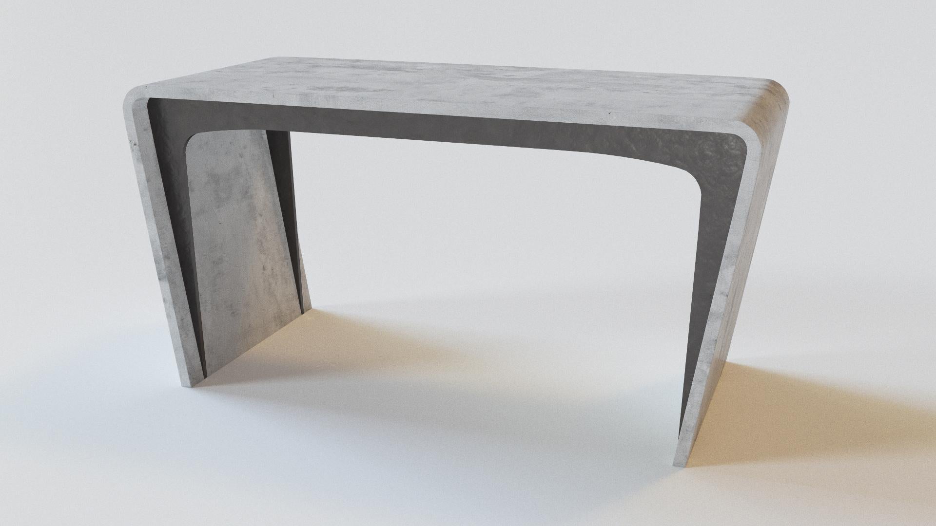Couchtisch, Beton-Leinwand und Metall, von Neal Aronowitz (Handgefertigt) im Angebot