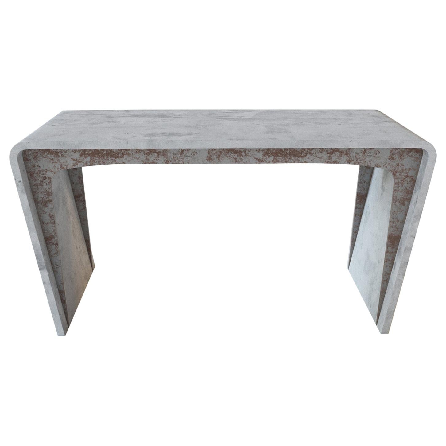 Todos Coffee Table, Concrete Canvas and Metal, by Neal Aronowitz