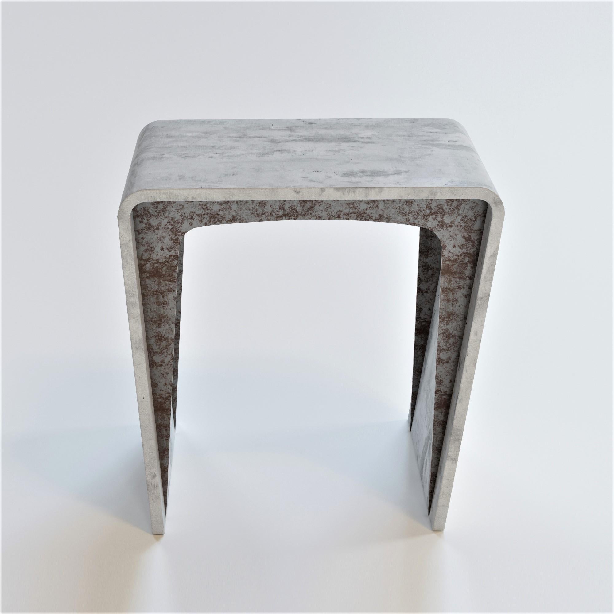 Todos coffee side by Neal Aronowitz design
Dimensions: D 45.7 x W 45.7 x H 38.1 cm
Materials: Concrete canvas, cement mortar, cement pigments, metal.
Also available in black steel, patinated aluminum, COR-ten steel, and brass.
Custom concrete