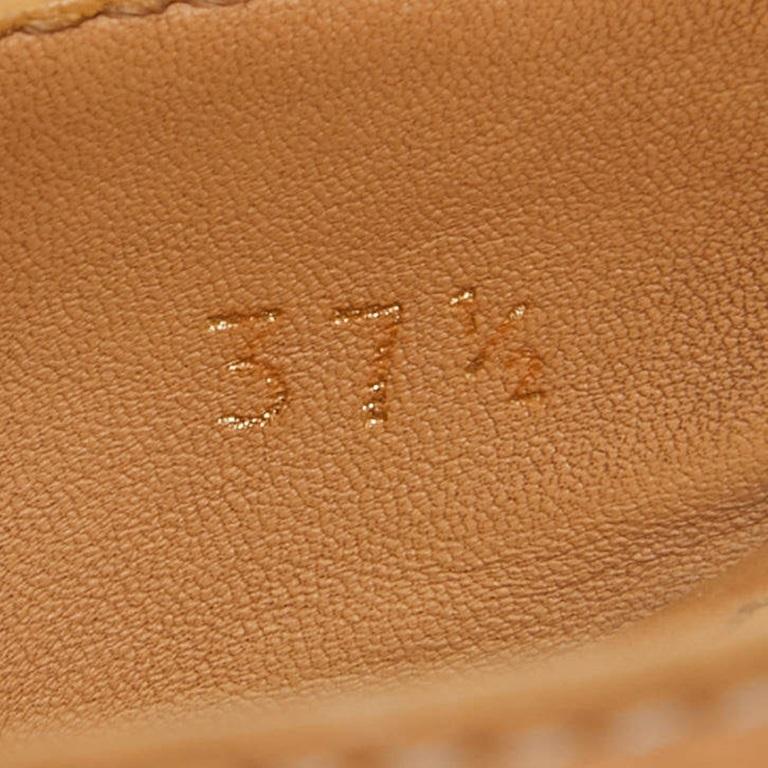Tod's Sandali con fiocco in pelle beige misura 37,5 in vendita 3
