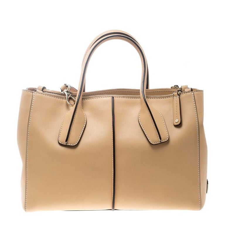 TOD’S leather D Styling Mini Boston 2WAY Handbag Brown