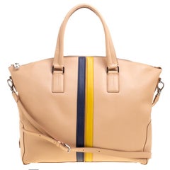 Tod's Beige Leather Large Shopping Tote