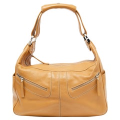 Tod's Beige Leather Miky Shoulder Bag