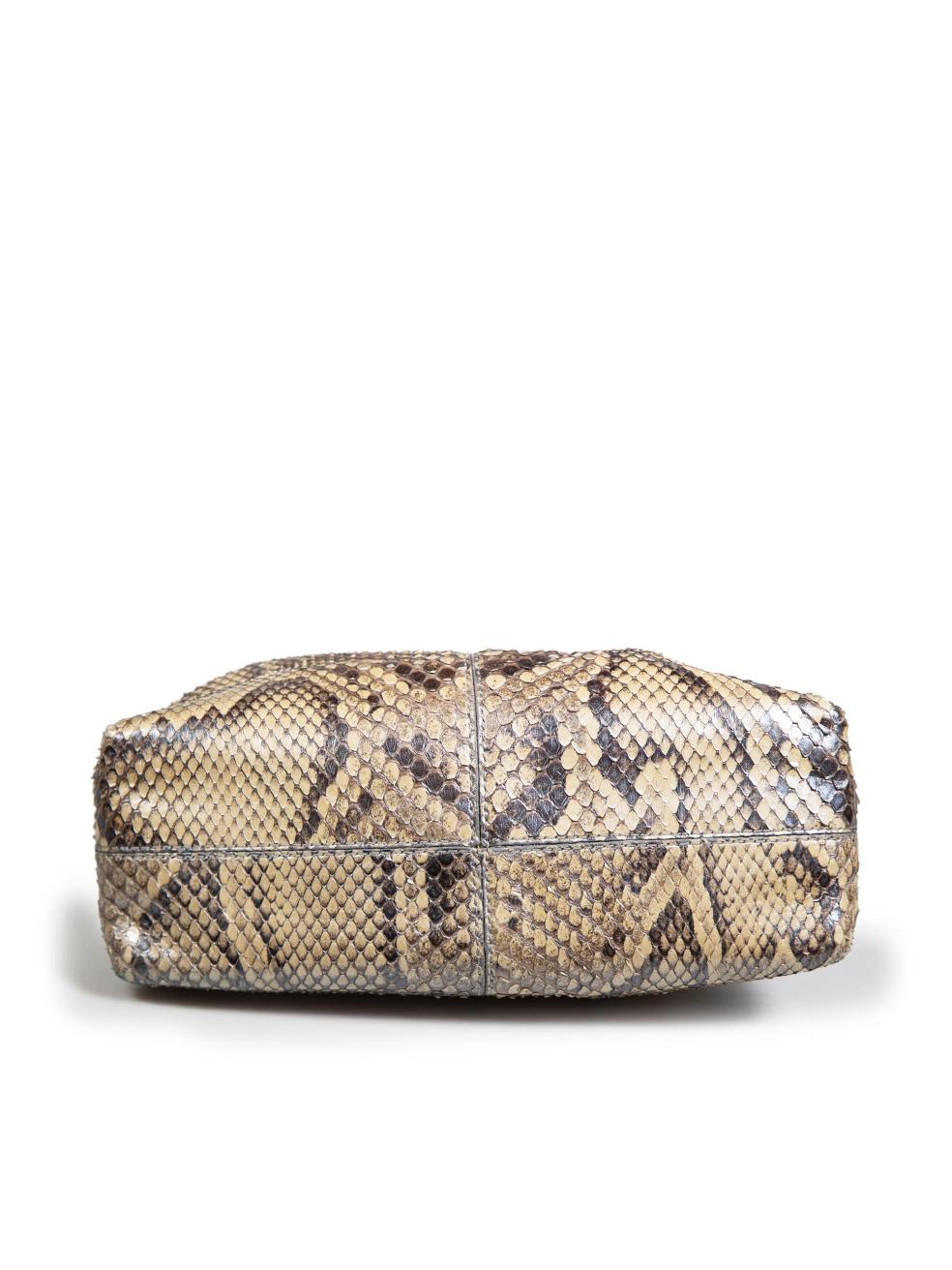 Women's Tod's Beige Snakeskin Mini Top Handle Bag