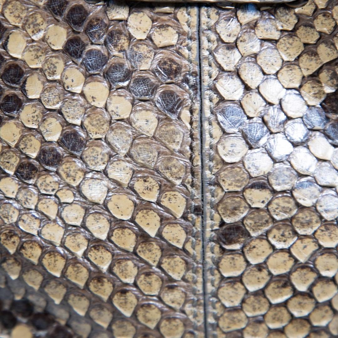 Tod's Beige Snakeskin Mini Top Handle Bag 1