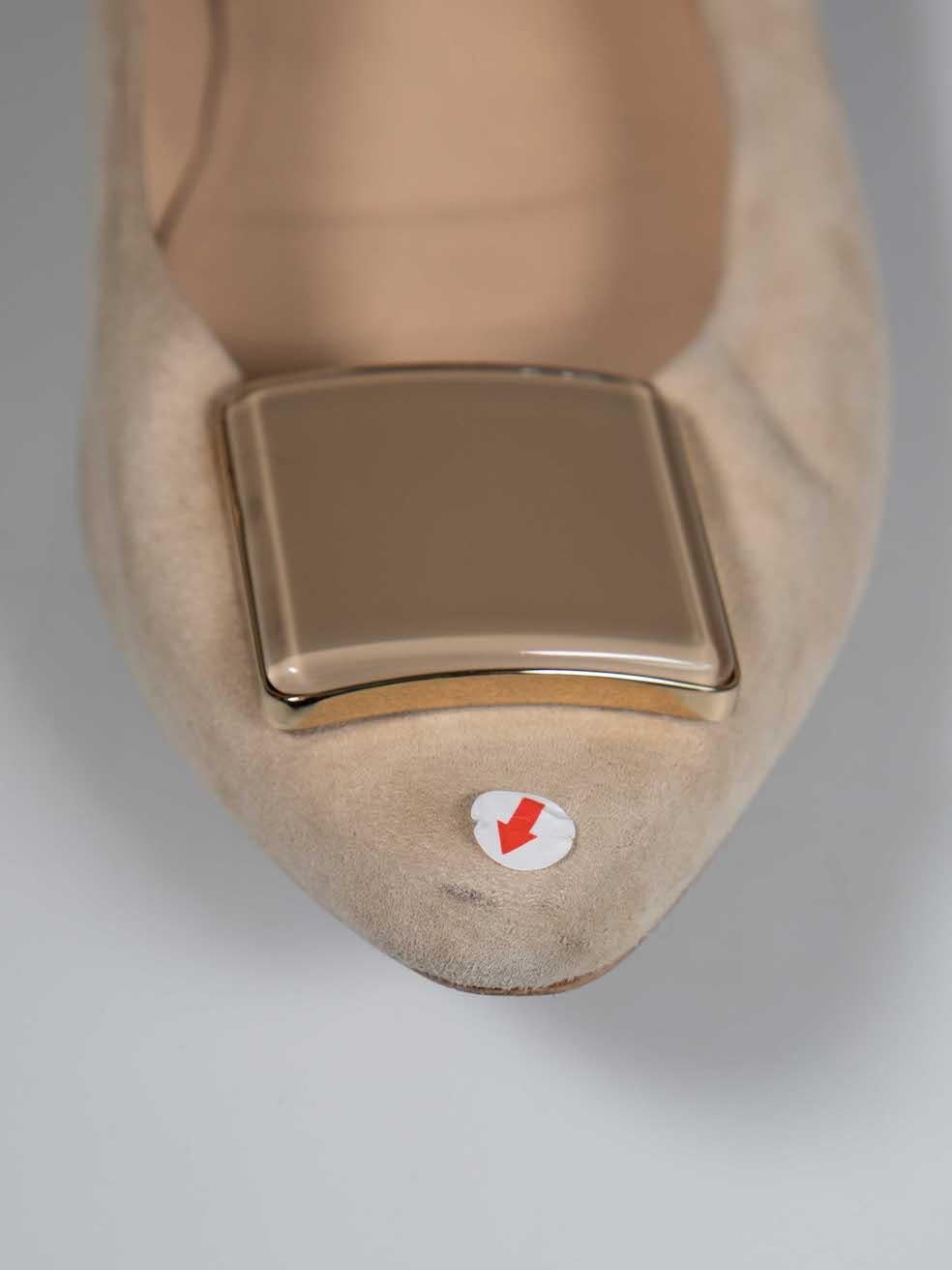 Tod's Beige Suede Ballet Flats Size IT 39.5 For Sale 4
