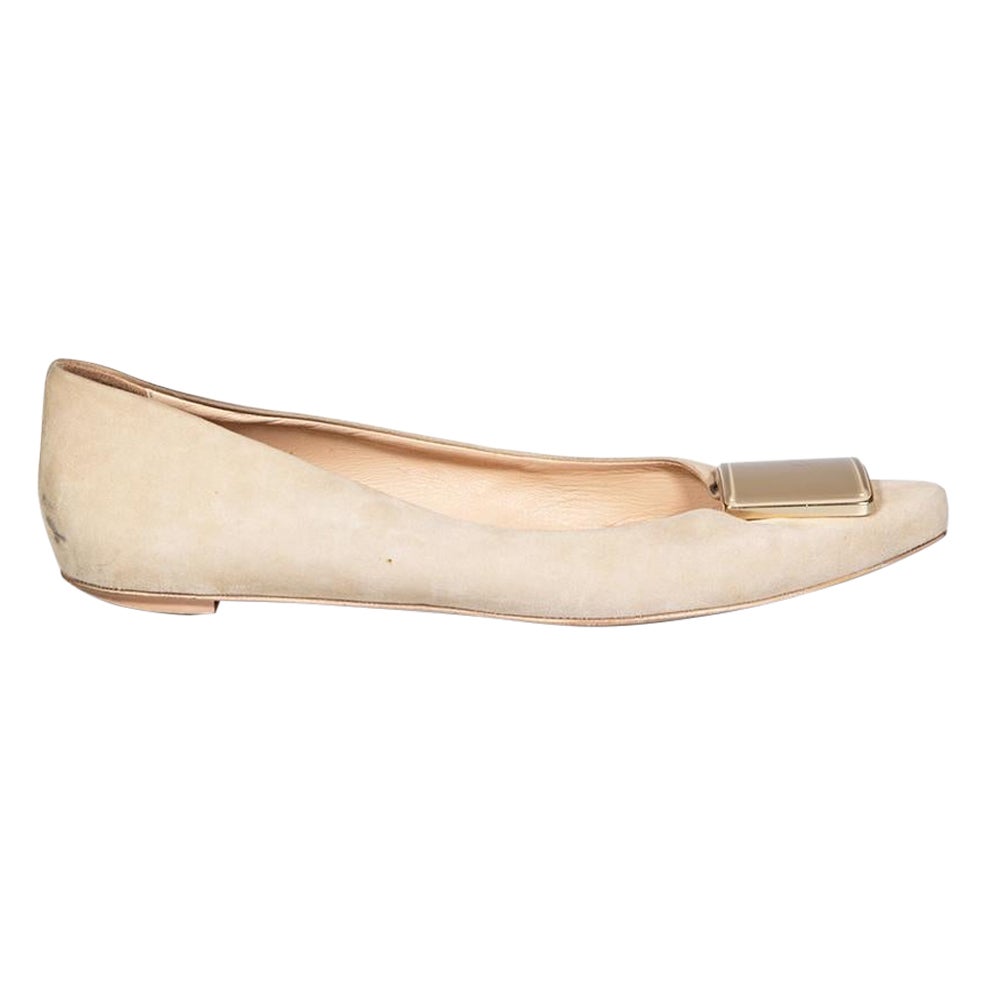 Tod's Beige Ballettschuhe aus Wildleder Größe IT 39,5